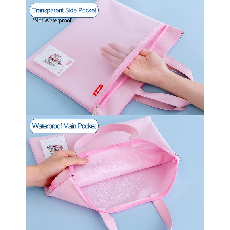 A4 Document Bag Zip Bag Nylon Mesh Bag Waterproof Double