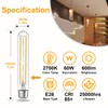 7.3 Inch T10 LED Bulb 6W (Equal 60W), Jacqueny 2PCS