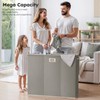 SOLEDI 180L 3-Section Laundry Hamper with Lid, Extra Large Dirty