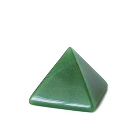 Crystal Pyramid of Natural Green Aventurine Jade Chakra Healing Stone, 1.5 inch