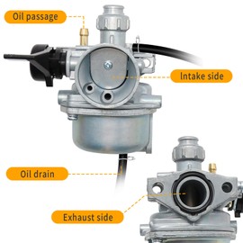 XR70 Carburetor Compatible with 1997-2003 Honda XR70R 1997-2005 CRF70 XR70 2004-2012 CRF70F Replace 16100-GCF-672 (1* Carburetor 1* Carbon Brush set 1* Filter)