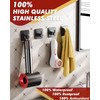 Auxmir Adhesive Hooks Heavy Duty 22lb(Max) Towel Hooks for Shower,