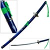 Sword Blue Anime Replica of Exorcist Swords Katana Unsharpened Carbon