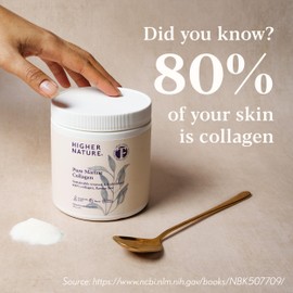 Higher Nature Pure Marine Collagen Powder 185g - True Food® Formula - 100% Hydrolysed Collagen Powder for Skin Hydration, Elasticity, and Muscle Recovery - Collagen Supplements for Women and Men