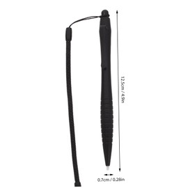 TEHAUX 3Pcs High Sensitivity Replacement Stylus Pens with Loss Spring Lanyard for Touchscreen Devices for Drawing Writing Tablets and Smartphones Black