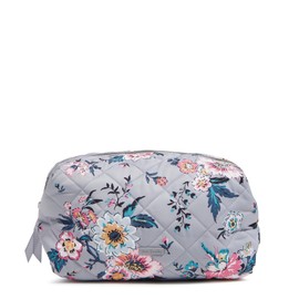 Vera Bradley Performance Twill Large Cosmetic Makeup Organizer Bag, Parisian Bouquet