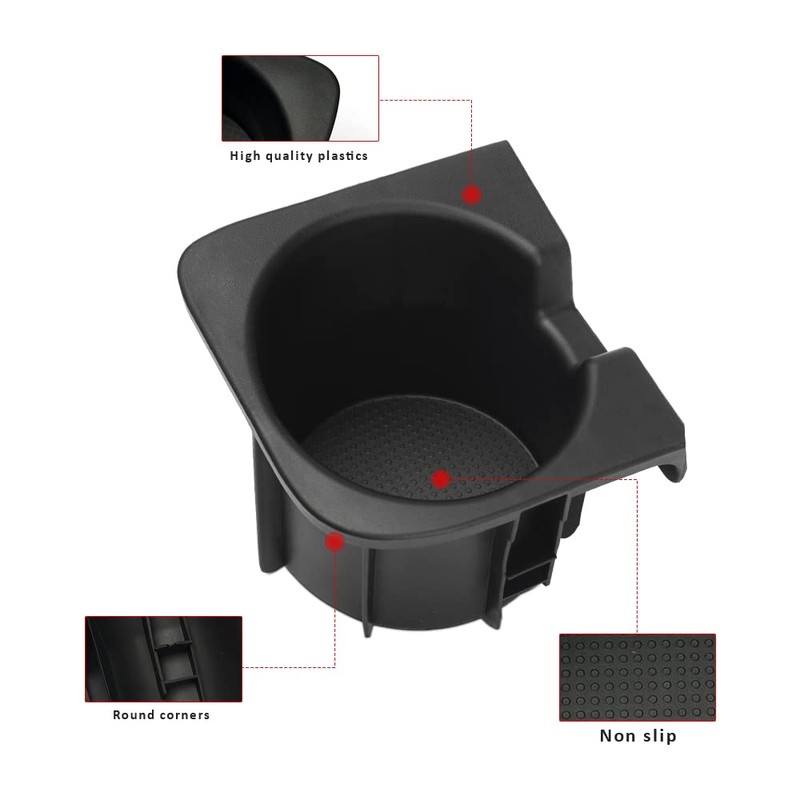 AOTEMILK Console Cup Holder Inserts Replacement for Toyota Tacoma 2005