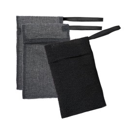 COMNICO 3PCS Soap Bag Exfoliating Soap Saver Pocket, Nylon Mesh Bar Soap Foam Lather Pouch Drying Soap Holder Body Scrubber Rough Sponge Exfoliator for Bath Shower