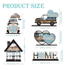 Wooden New Home Gifts Set of 5 Handcrafted Gnome Car Heart House Ornaments Rustic Housewarming Keepsake for Family UK Home Decor