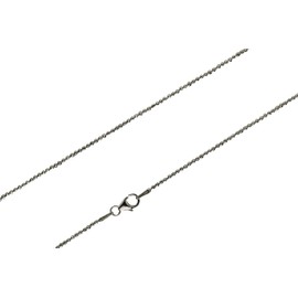 SILBERMOOS Women's Diamond-Coated Ball Chain Fine Shiny Quality Chain from Italy 925 Sterling Silver 42 45 50 cm, Sterling Silver