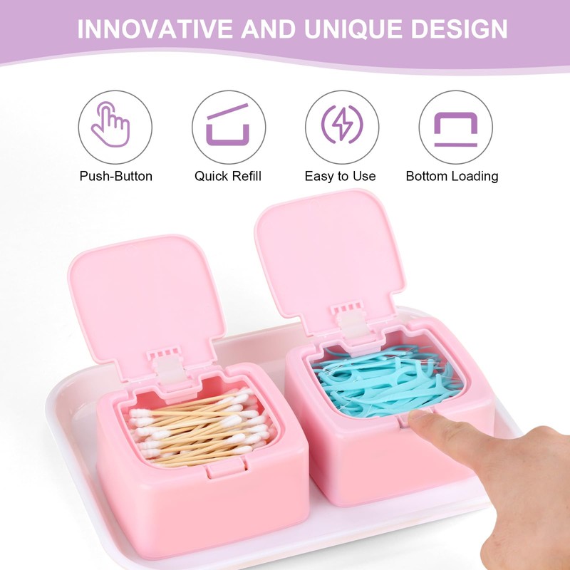 JGB Floss Pick Holder Container With One-Touch Opening, Quick Refill