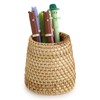 JuxYes Handmade Rattan Pens & Pencil Holder for Desk -