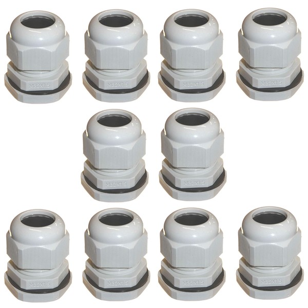 10pk M32 32mm TRS Stuffing Compression Glands for 14-21mm Cable