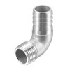 sourcing map 304 Stainless Steel Hose Barb Fitting Elbow, 20mm