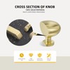 goldenwarm 10 Pack Gold Cabinet Knobs Brushed Brass Dresser Drawer