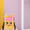 Portable Water Cup Cute Cartoon Design Large Capacity Plastic Water