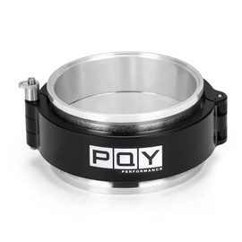 PQY 3.5 Inch Aluminum Quick Release V Band Clamp with Flange Intake Intercooler Pipe Clamp Throttle Union Sleeve