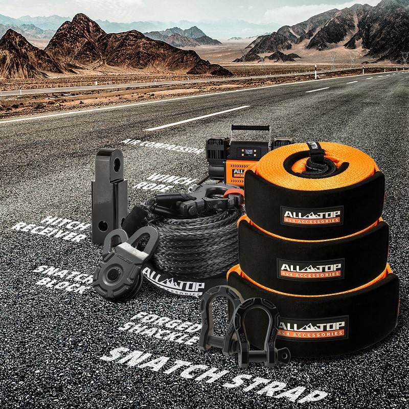 ALL-TOP Recovery Snatch Strap, 4in x 30ft - 46500Lbs, Extreme