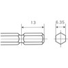 NACHI 6SDPS3.3 Hex Shaft Drill Short for Ironworks, 0.1 inches