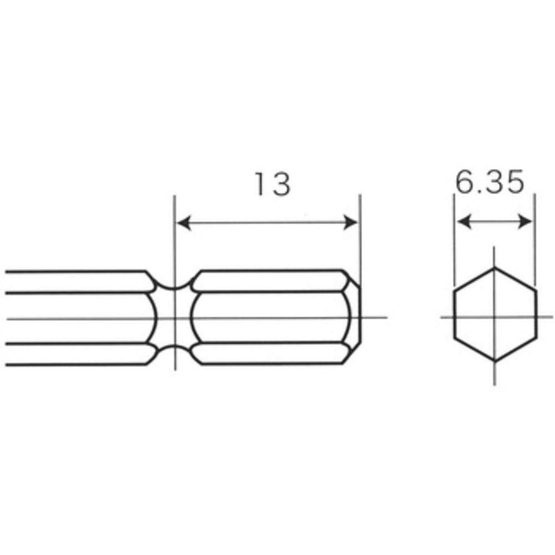 NACHI 6SDPS3.3 Hex Shaft Drill Short for Ironworks, 0.1 inches