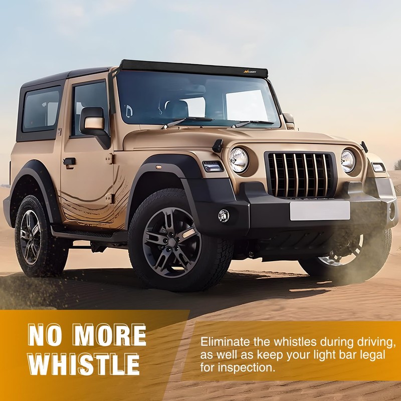 Nilight LED Light Bar Cover 52 Inches Black Nylon Protective