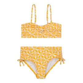 Billabong Girls' Two-Piece Bikini Swimsuit Set, UPF 50+ Sun Protection, Quick-Dry Bathing Suit, Golden Rays