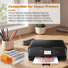 HEROMA PGI-280XXL CLI-281XXL 280XL 281XL Ink Cartridges Replacement for Canon PIXMA TS702 TS702a TR8620 TR8620a TR7520 TS6320 TS9520a Printers