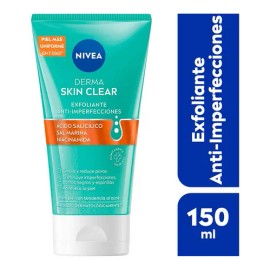 Nivea Derma Skin Clear Exfoliante 150 ml Anti-Imperfecciones Piel Grasa Día y Noche