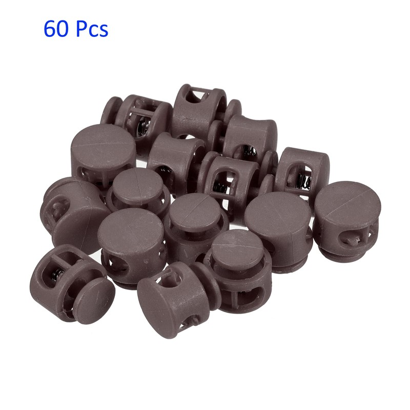 M METERXITY 60 Pack Plastic Spring Cord Locks - Round