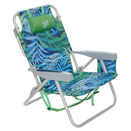 Banana Boat Folding Beach Chair Lightweight Backpack Chairs for Adults 5-Position with Lay Flat Outdoor Heavy Duty Beach Chair, Aqua (1 PK)