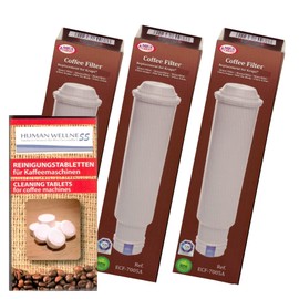 3 x Filter Cartridges for All Krups Melitta Nivona Fully Automatic Coffee Machines + 10 Cleaning Tablets