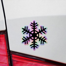 Holographic Decal Stickers of Snow Crystal 17 Premium Waterproof Vinyl Decal Stickers for Laptop Phone Accessory Helmet Car Window Mug Tuber Cup Door Wall Decoration NVCVER3g84531HO