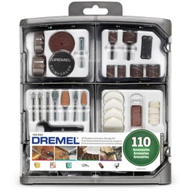 Dremel 709 Multipurpose Accessory Set, 110 Rotary Tool Accessories for Cutting, Sanding, Carving, Sharpening, Polishing