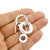 Hoops 925 Sterling Silver Multi Circle Earrings