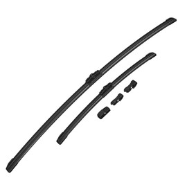 OEM Quality Windshield Wiper,22"+20" Windshield Wiper Blades,All-season Quiet and Durable Stable High Performance Water Repellent Wiper Blades for 3 Adapters (2-Pack)