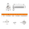 HAISHANG Pack of 10 M5 x 20 Screws, Rounded Head