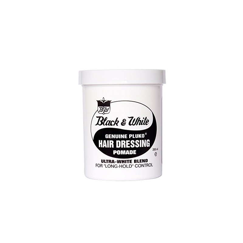 Black & White Genuine Pluko Hair Dressing Pomade Ultra White