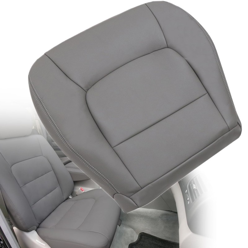 NLQR Front Driver Side Bottom Replacement Seat Cover Gray Microfiber