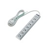 Elecom T-T05-3720LG/RS Power Strip 3-Pin 7-Outlet Swing Plug Lightning Guard