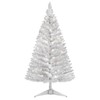 Santanelo 4ft Lighted Silver Artificial Christmas Tree with Lights,Snowy Artificial