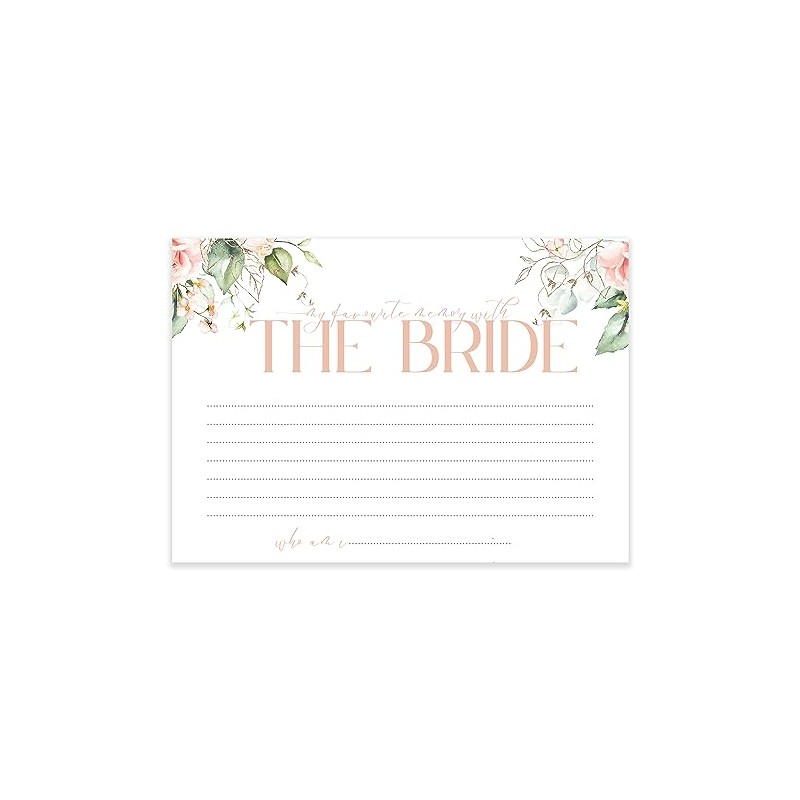 Hen Party Memory with the bride game Boho Rose 10