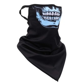 Trimming Shop Unisex Bandana Face Mask with Ear Loops Face & Neck Covering Dust Wind Protection Scarf Washable Breathable Reusable Run Walk Motorcycle Outdoor Laughing Face Blue