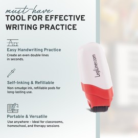 LEGILINER Tool Double line (.37) Wide Rule 3/8", Primary handwriting line, Rolling Ink Stamp. Handwriting Practice Tool for Teachers/OT’s/Homeschool/Special Ed./Kindergarten/1st Grade Size