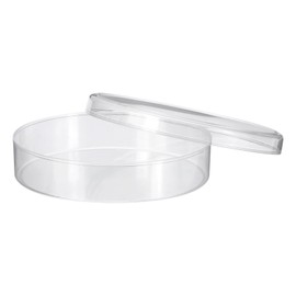 PATIKIL 90mm/3.5 Inch Plastic Petri Dishes with Lids, 1 Pack Petri Plates Tissue Culture Plate for Lab Science Experiment, Clear