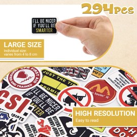 294 Pcs Funny Hard Hat Stickers for Men, Vinyl Waterproof Blue Collar Stickers for Adult, Hardhat Sticker for Welders, Electricians, Mechanics, and All Blue Collar Workers