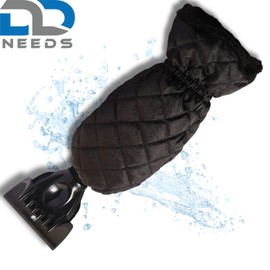 D2D Ice Scraper with Glove - Waterproof & Warming - Car De-Icer for Windscreens - Winterproof & Ergonomic - Protects Hands from Cold - Effective De-Icing of Ice & Snow