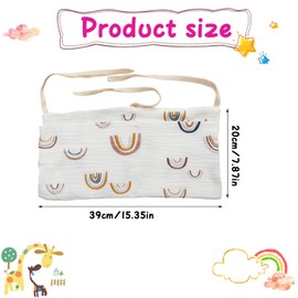 Baby Bed Organiser Hanging, Baby Bed Storage Bag, Adjustable Organiser, Nursery Bed Organiser for Hanging (Rainbow)