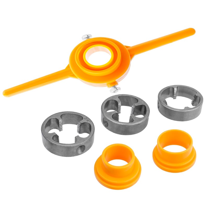 Treki 6Pcs PVC Pipe Thread Maker Tool, Plastic Pipe Round
