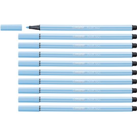 STABILO Pen 68 neon Blue Pack of 10 - Premium Felt-tip Pen