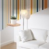 Corner Floating Wall Mounted Shelf Wood Shelves Display Round Edging